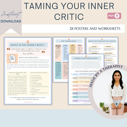 Self-Esteem Bundle – Printable Confidence & Self-Worth Worksheets + Social Media Awareness Tools