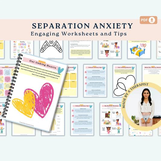 Kids Separation Anxiety Workbook – Calm Kids Connection Printable Toolkit for Confidence & Emotional Support