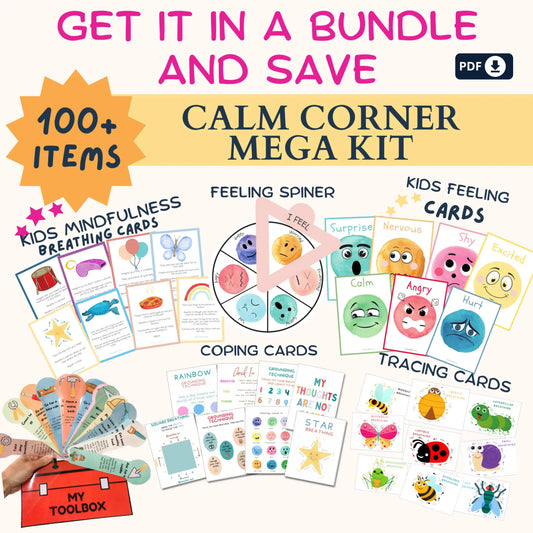 Kids Feeling Flashcards – Printable Emotional Regulation Cards for Teaching Emotions & Feelings