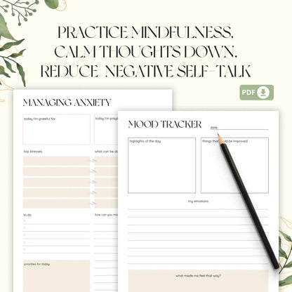 Mental Health Journal Bundle – Anxiety, Self-Care, and Therapy Tools 🌟✨