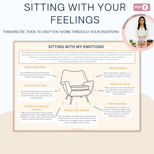 Sitting With Your Feelings – Printable Emotional Awareness & Regulation Worksheets