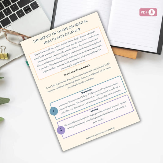 Overcoming Shame Workbook | Healing Shame Spiral | Therapy Worksheets for Self-Worth