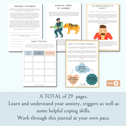 Kids CBT: Thought Challenging Worksheets - Anxiety Relief