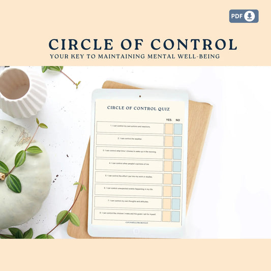 Circle of Control Workbook – 13 Printable Pages to Let Go, Reduce Stress & Build Emotional Resilience