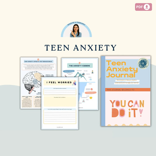 Teen Mental Health Bundle | Therapy Worksheets, Coping Skills & Self-Care Resources