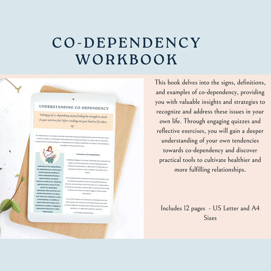 Breaking Free: Co-Dependency Workbook – 12 Printable Fillable Worksheets for Self-Reflection, Boundaries & Relationship Healing