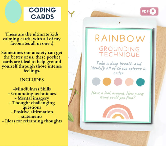 Kids Coping Skills Flash Cards – Printable Self-Regulation & Anxiety Support Cards for Emotional Balance