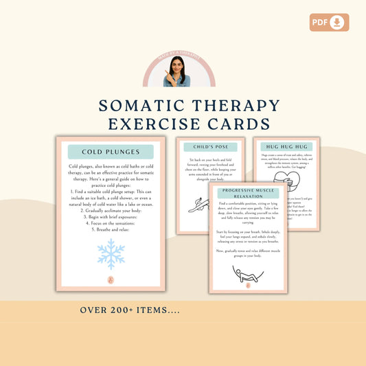 Somatic Therapy Bundle – Printable Trauma Recovery Tools, Polyvagal Theory Charts & Body-Based Healing Exercises