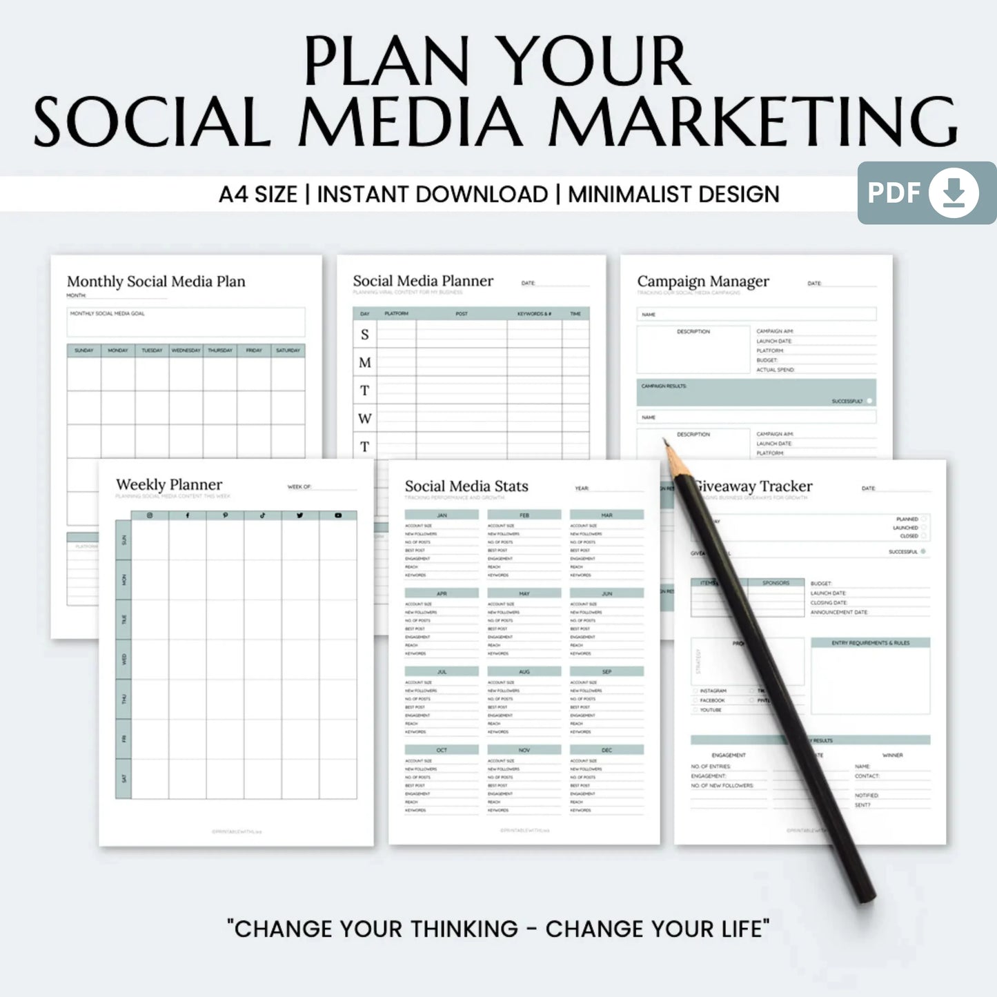 2025 Business Planner Printable Bundle – The Ultimate Tool for Small Business Success 📈✨