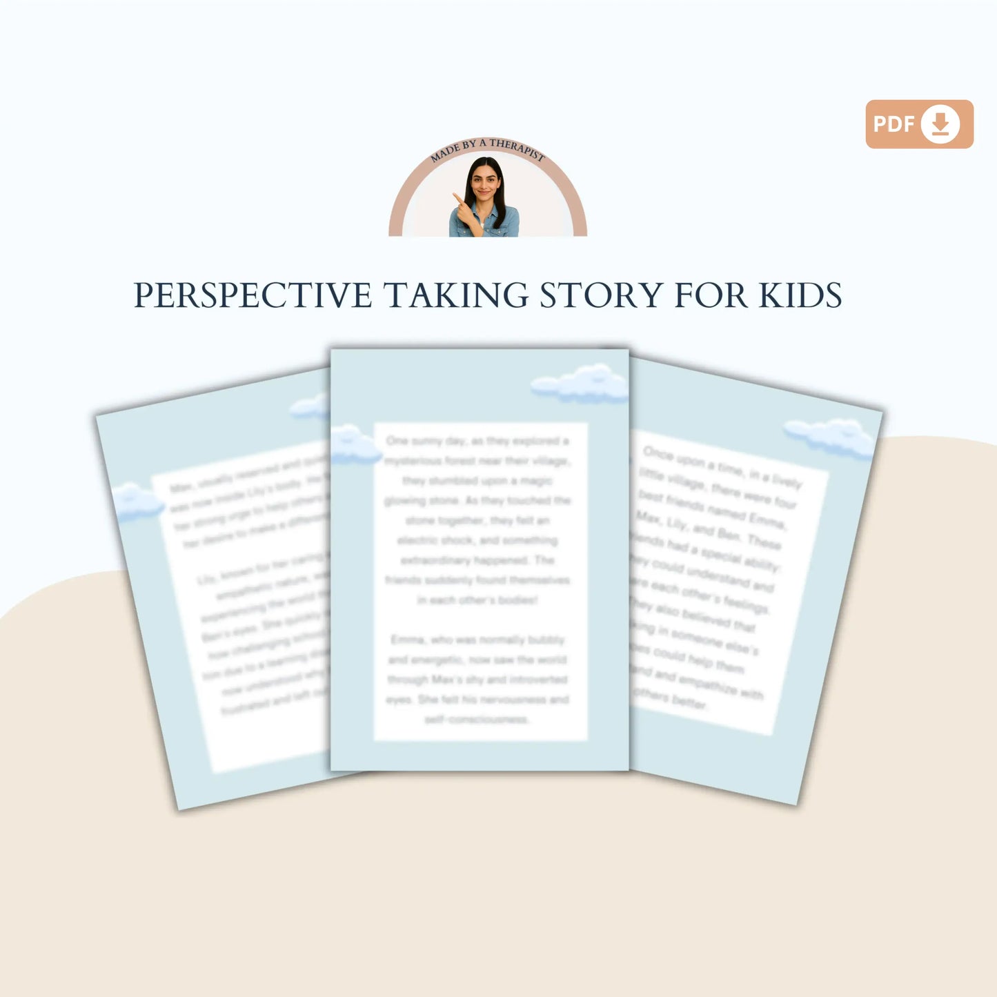 Walking in Their Shoes – Perspective Taking & Empathy Worksheets for Kids Group Therapy