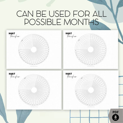 Bullet Journal Habit Tracker – Circle Tracker Printable 🔄✨