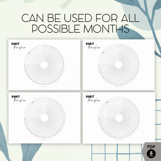 Bullet Journal Habit Tracker – Circle Tracker Printable 🔄✨