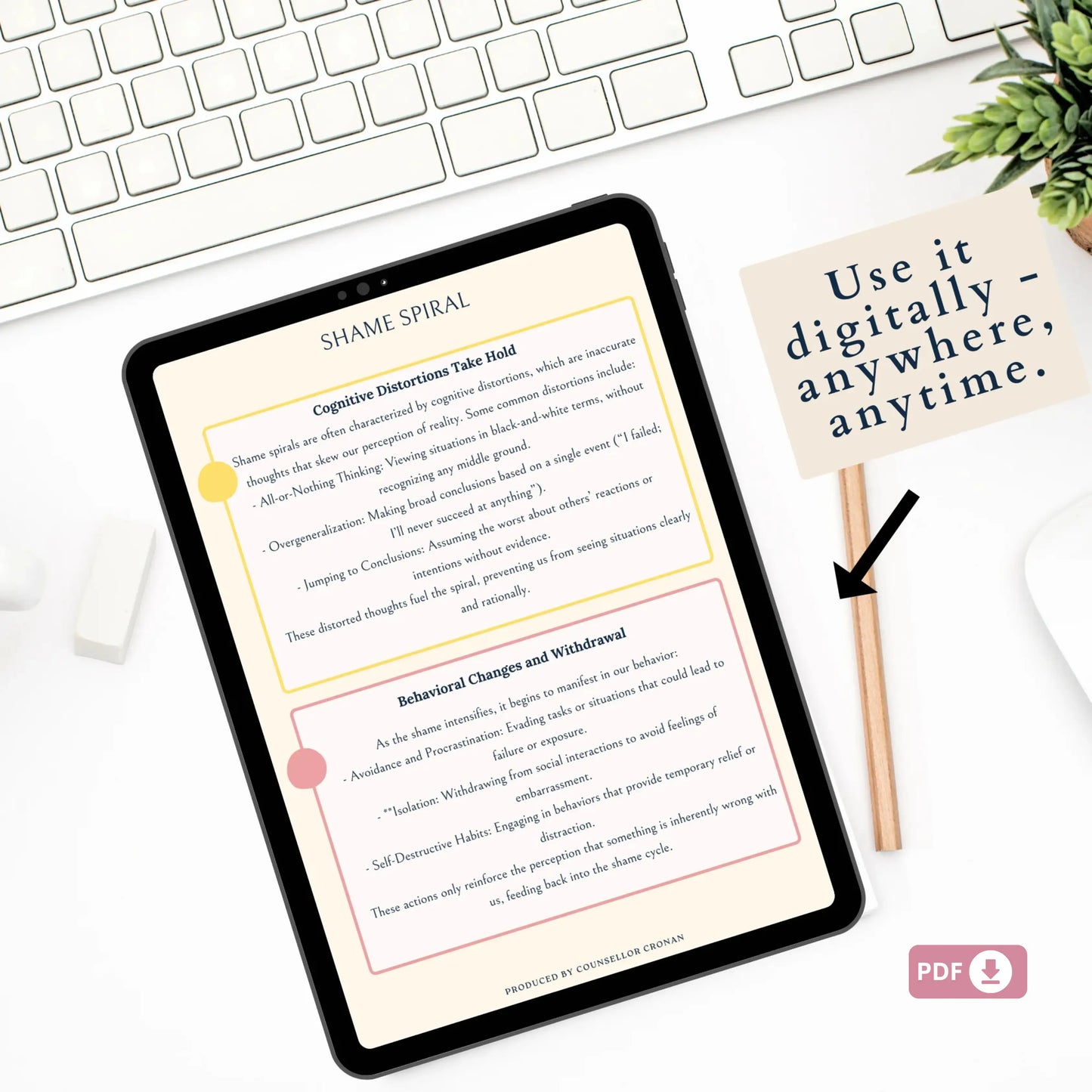Overcoming Shame Workbook | Healing Shame Spiral | Therapy Worksheets for Self-Worth