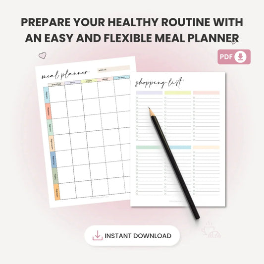 Meal Planner Printable – Organize, Track, and Stay Healthy 🍎✨