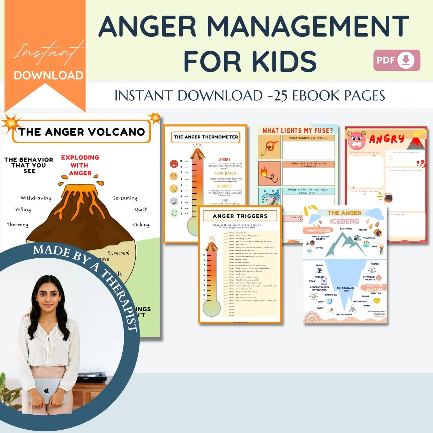 Kids Calming Corner Bundle – Printable Activities for Emotional Regulation, Breathing, and Relaxation