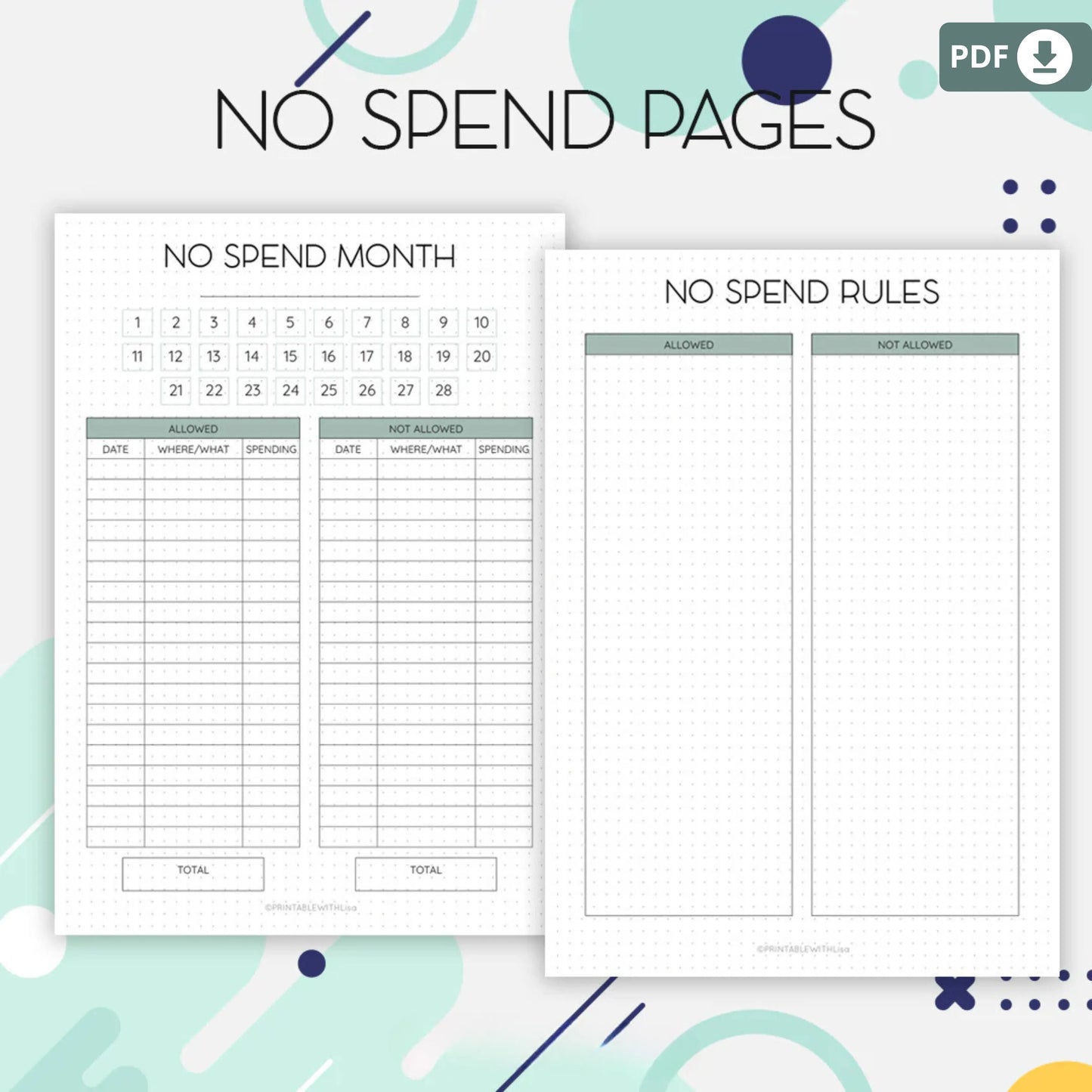 Bullet Journal – Finance & Savings Printable Planner 💰✨
