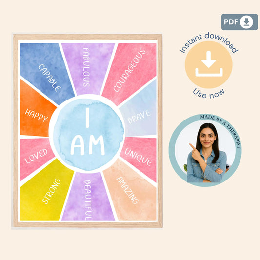 15 Watercolor Poster Bundle – Printable Mental Health Wall Art