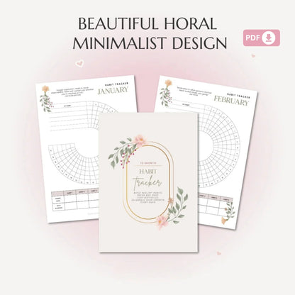 Circle Daily Habit Tracker – 12-Month Printable Tracker 🌈✨