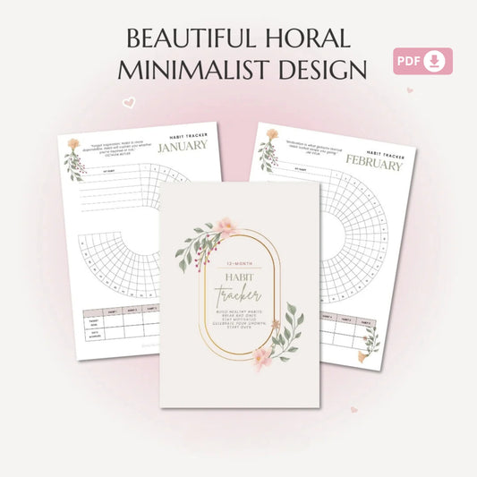 Circle Daily Habit Tracker – 12-Month Printable Tracker 🌈✨
