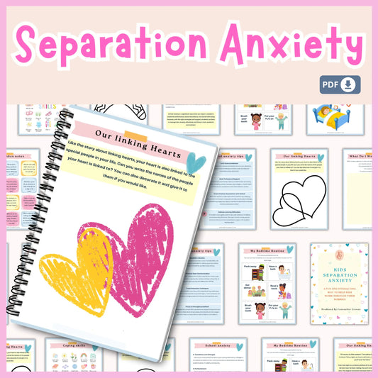 Counseling Workbook Bundle for Kids – 6 Printable Resources for Emotional Wellness, Executive Functioning & Self-Regulation