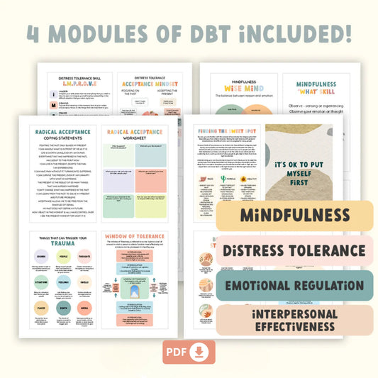 DBT Coping Skills Cards – Your Path to Peace, Regulated Emotions, and a Successful Life