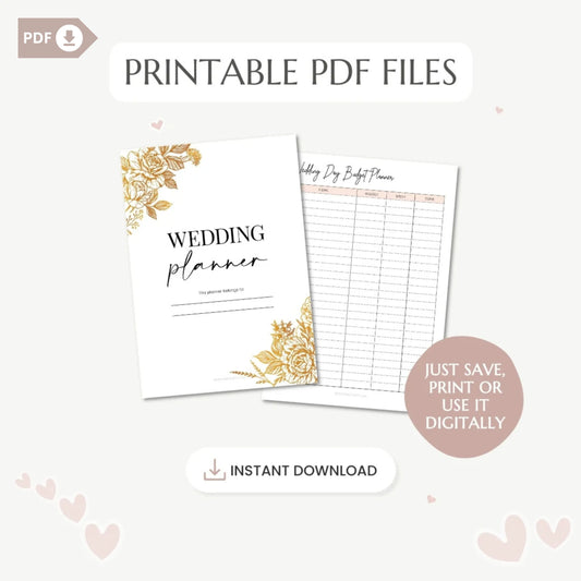 Wedding Planner Printable – Stay Organized and Stress-Free on Your Big Day 💍✨