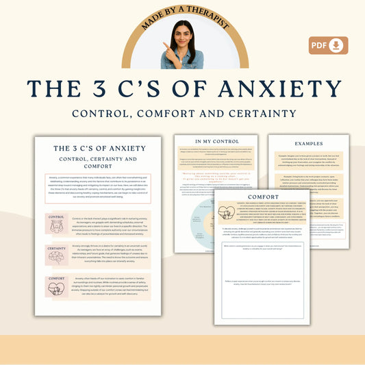 Anxiety Management Mega Bundle – Printable Tools for Coping, Mindfulness & Cognitive Reframing