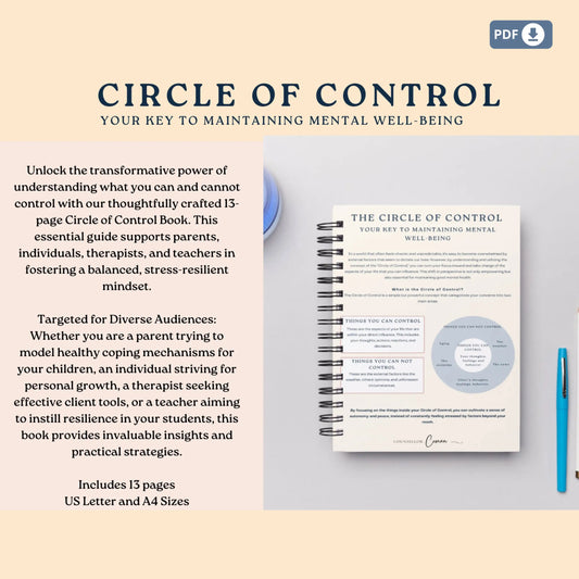 Circle of Control Workbook – 13 Printable Pages to Let Go, Reduce Stress & Build Emotional Resilience
