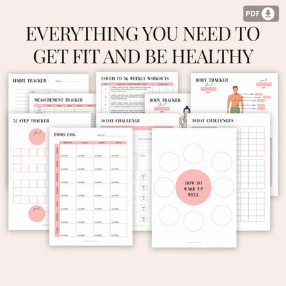 Bullet Journal Printable – Health & Fitness Planner 🏋️‍♀️✨