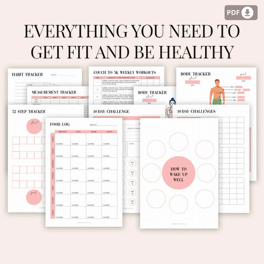 Bullet Journal Printable – Health & Fitness Planner 🏋️‍♀️✨