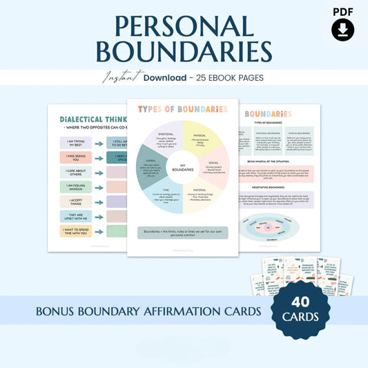 Teen Mega Mental Health Bundle – Digital Therapy Worksheets for Healing, Anxiety, and Self-Esteem