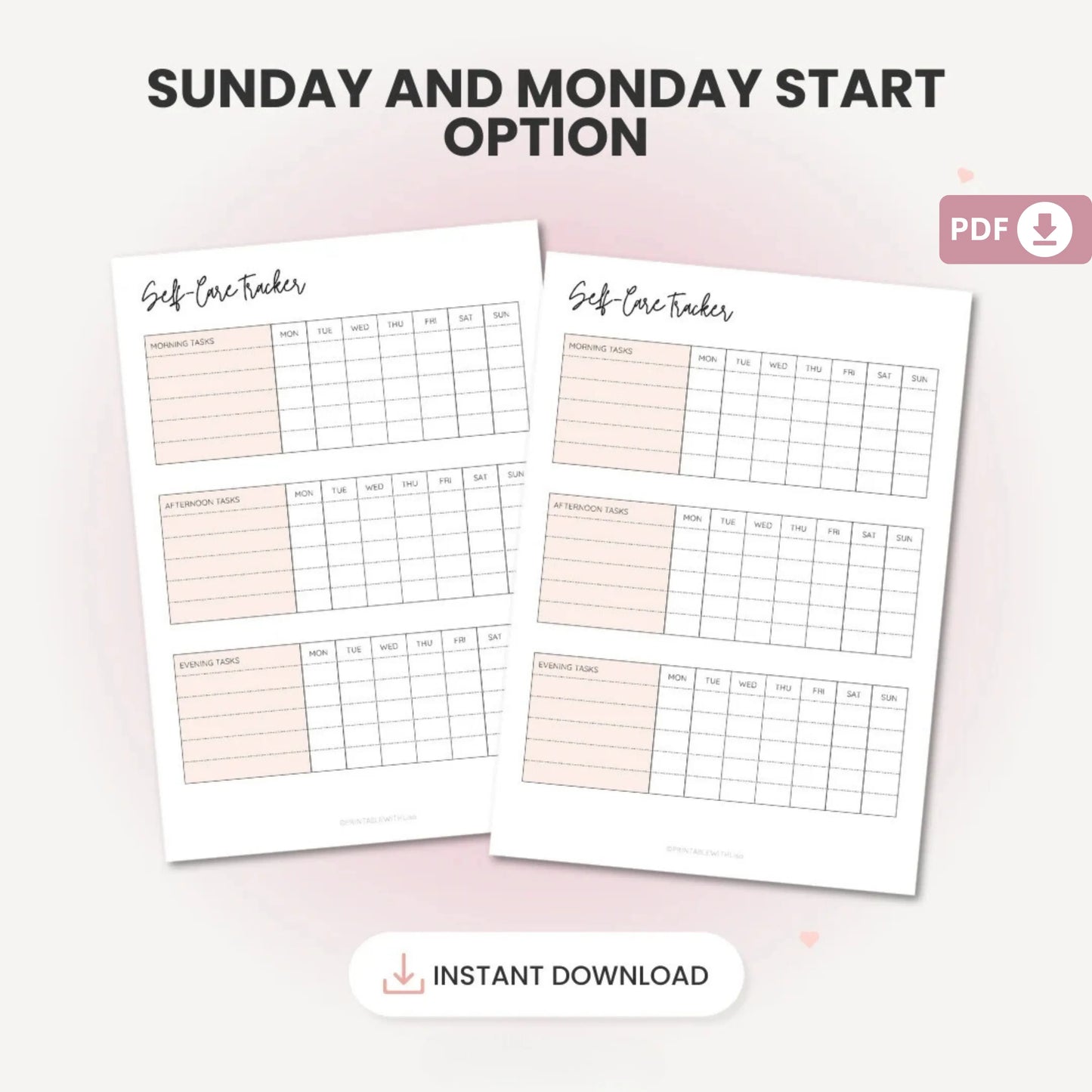 Self-Care Planner Printable – A Journey to Self-Love and Mental Wellness 💖✨