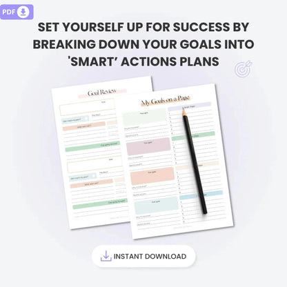 Ultimate Goal Planner Kit – SMART Goal Setting, Trackers, and Productivity Tools 🎯✨