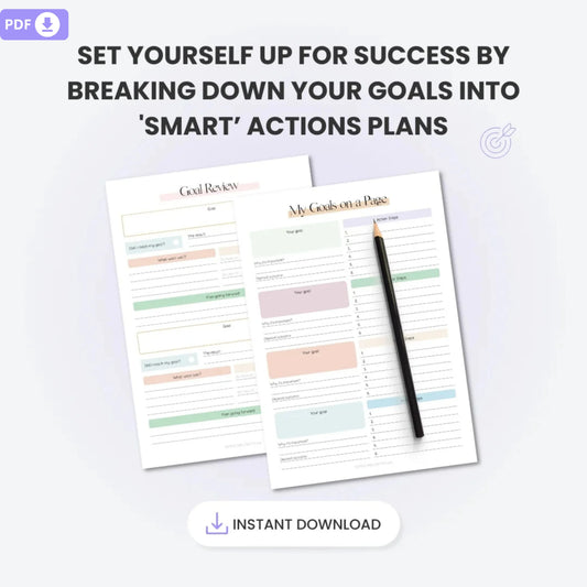 Ultimate Goal Planner Kit – SMART Goal Setting, Trackers, and Productivity Tools 🎯✨