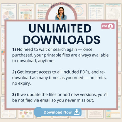 DBT Bundle – Printable Dialectical Behavioral Therapy Worksheets for Mindfulness, Emotional Regulation & Interpersonal Skills