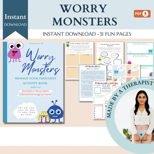 Kids Anxiety Toolbox – Printable Coping Tools, Activities & Breathing Exercises for Emotional Support