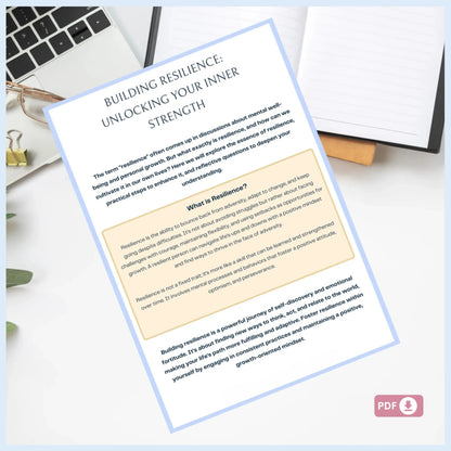 Inner Strength Worksheets – 36 Printable Pages to Build Confidence, Resilience, and Self-Awareness