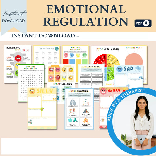 Little Worrier Resource Bundle – Printable Anxiety Relief & Emotional Regulation Tools for Kids
