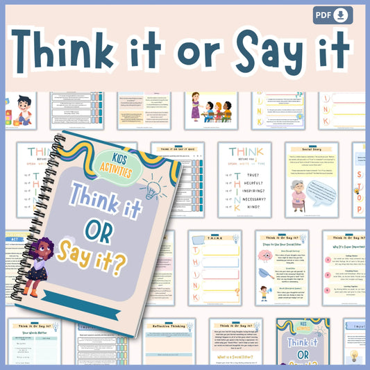 Counseling Workbook Bundle for Kids – 6 Printable Resources for Emotional Wellness, Executive Functioning & Self-Regulation