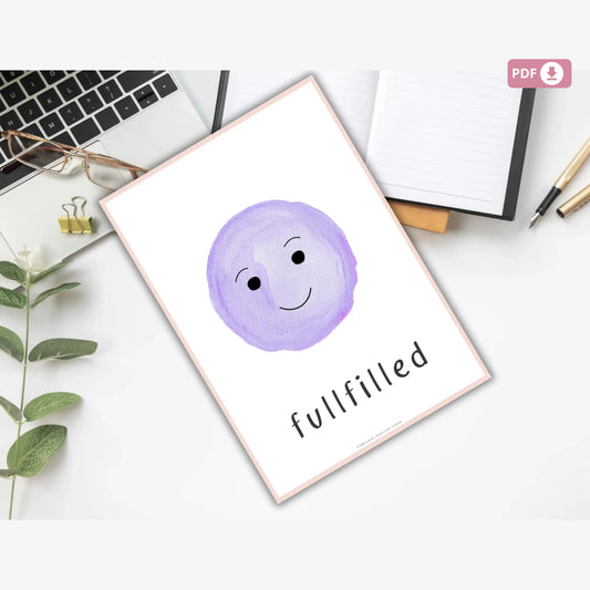 Kids Feeling Cards – 32 Printable Flash Cards for Emotional Recognition & Self-Regulation