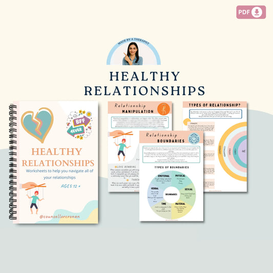 Teen Mental Health Bundle | Therapy Worksheets, Coping Skills & Self-Care Resources