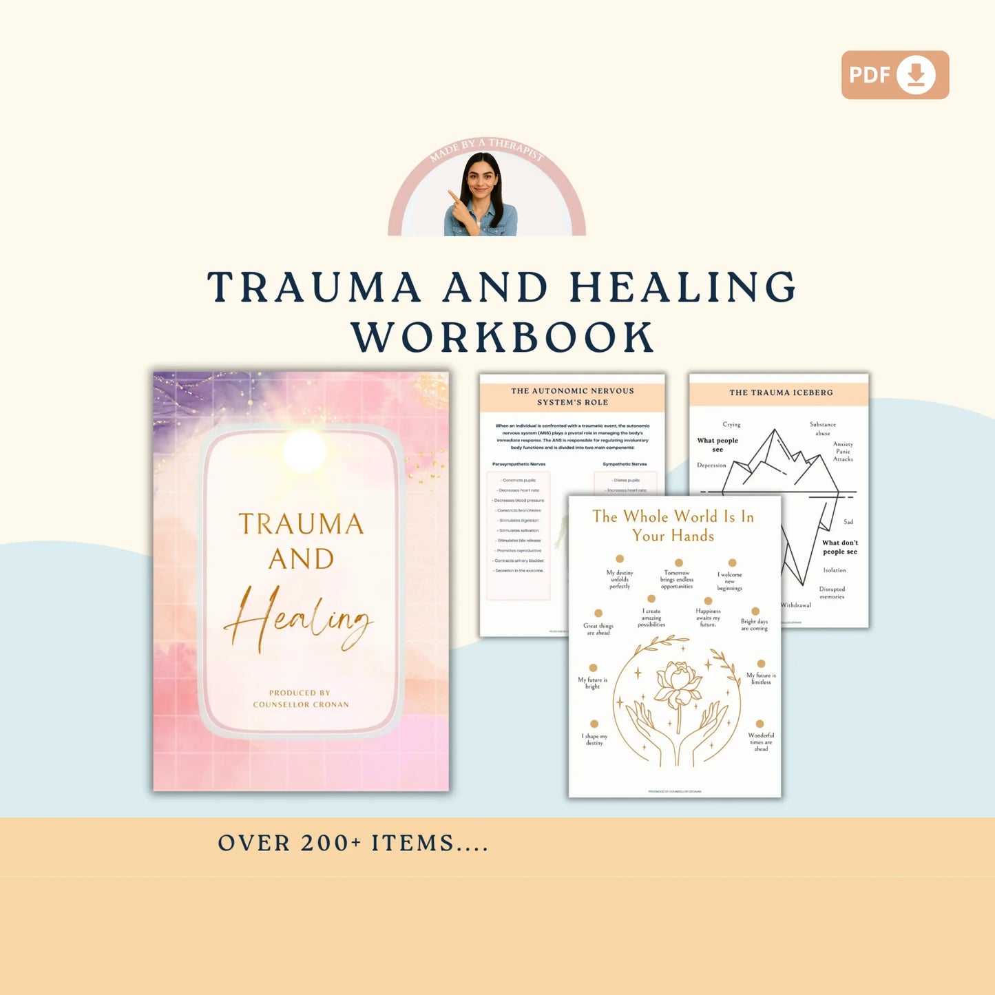 Somatic Therapy Bundle – Printable Trauma Recovery Tools, Polyvagal Theory Charts & Body-Based Healing Exercises