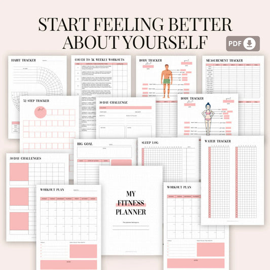 Bullet Journal Printable – Health & Fitness Planner 🏋️‍♀️✨