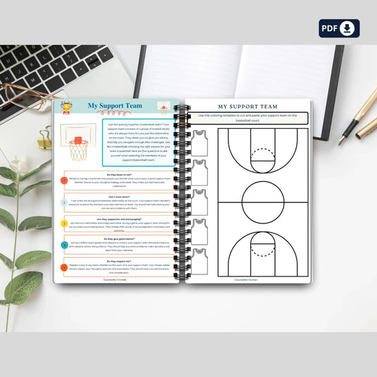 My Support Team & Safety Plan Workbook – Printable Worksheets to Help Kids Identify Trusted Adults & Build Emotional Safety