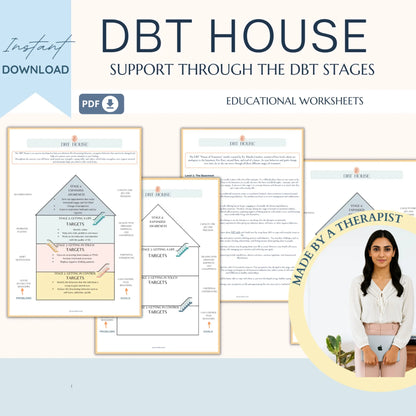 DBT Bundle – Printable Dialectical Behavioral Therapy Worksheets for Mindfulness, Emotional Regulation & Interpersonal Skills