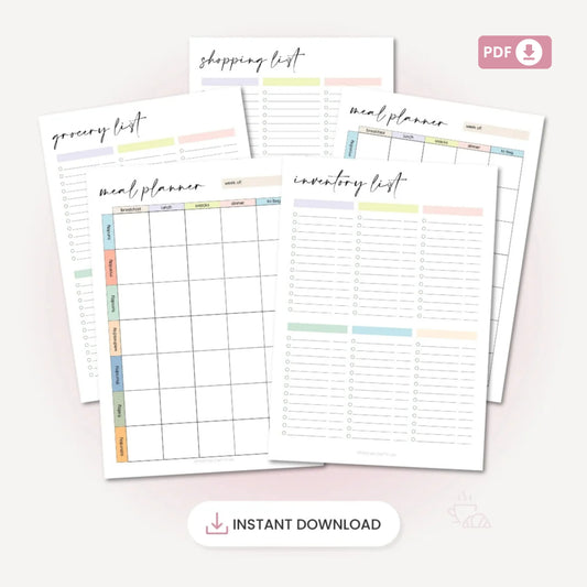 Meal Planner Printable – Organize, Track, and Stay Healthy 🍎✨