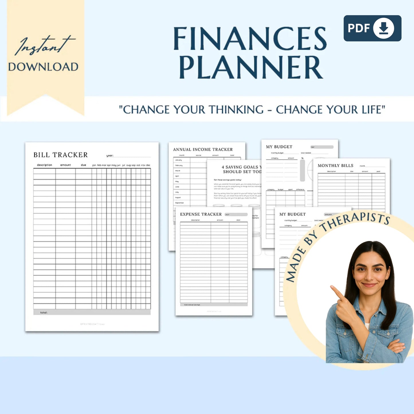 Ultimate ADHD Planner Bundle – Comprehensive ADHD Journal for Productivity, Life Management, and Self-Care