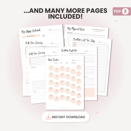 Self-Care Planner Printable – A Journey to Self-Love and Mental Wellness 💖✨