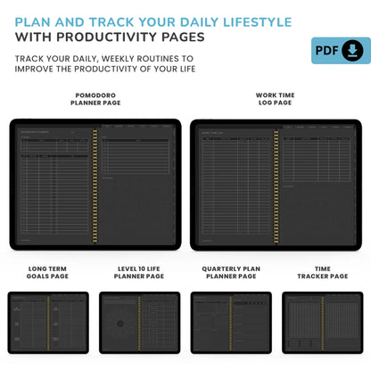 Dark Mode Digital Planner – Stay Organized with Style 🌙✨