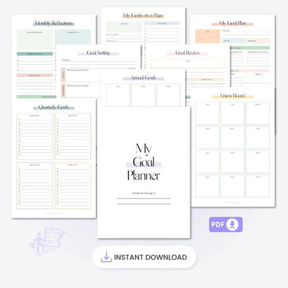 Ultimate Goal Planner Kit – SMART Goal Setting, Trackers, and Productivity Tools 🎯✨